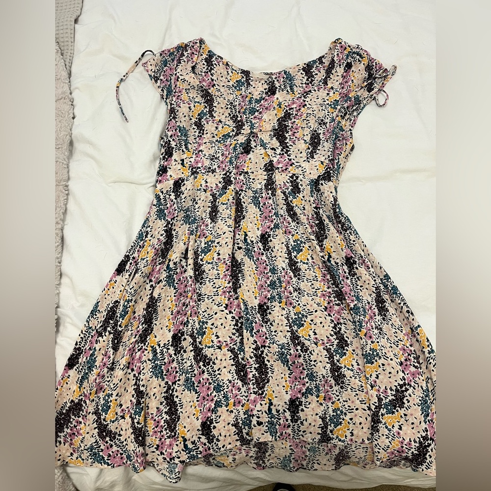 Free People Floral Cut-Out Boho Dress